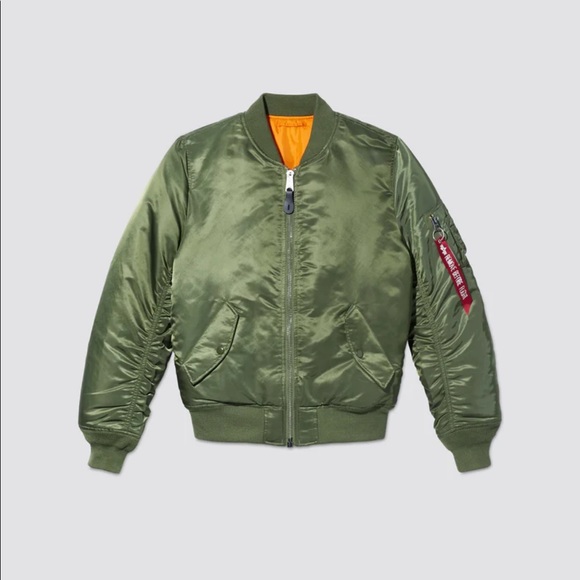 Alpha Industries MA-1 Bomber Jacket W in Sage Green - Picture 3 of 15